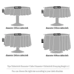 Kích thước khăn trải bàn tròn tiệc cưới