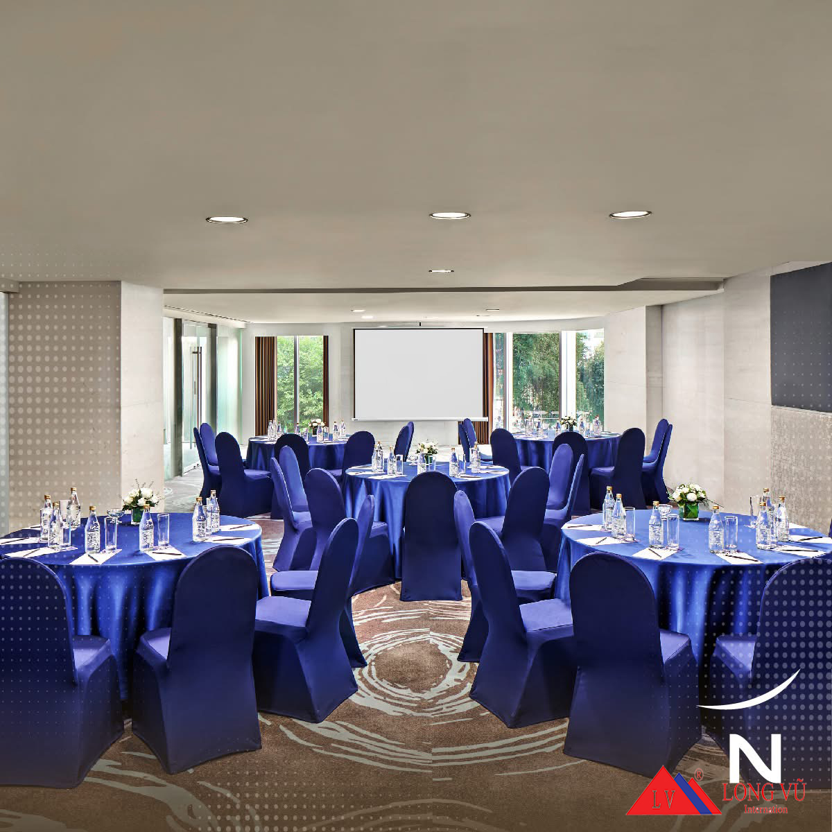 Bàn ghế phòng tiệc khách sạn cao cấp