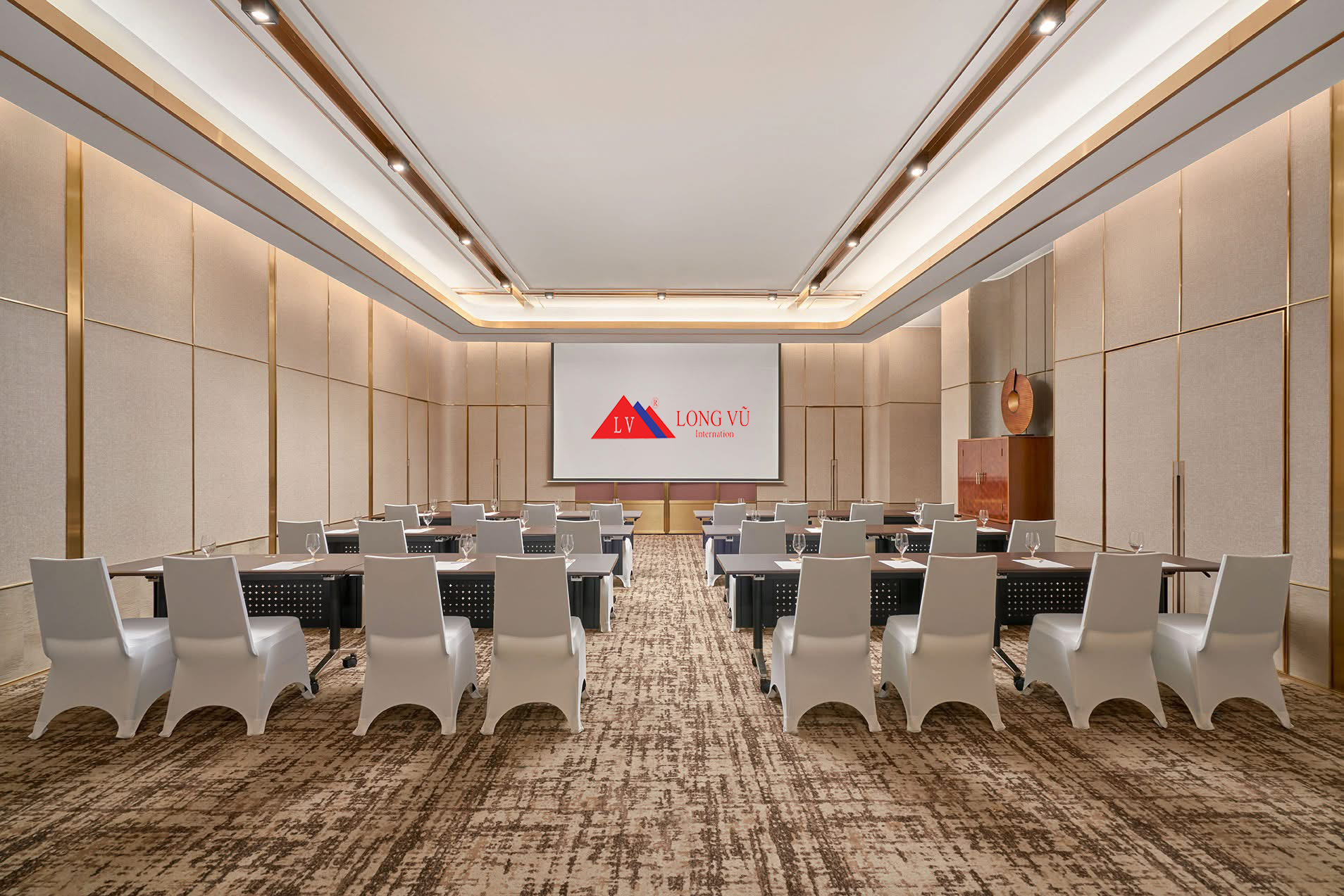 Bàn tròn tiệc khách sạn mặt gỗ chân gập